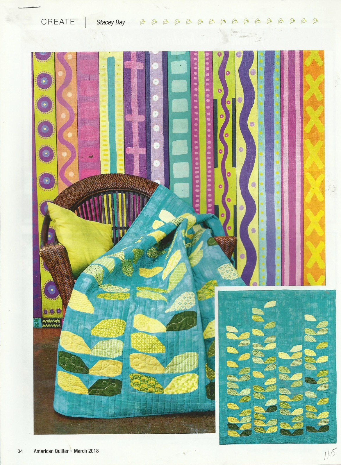 C0341 LEAFY QUILT PATTERN/INSTRUCTIONS