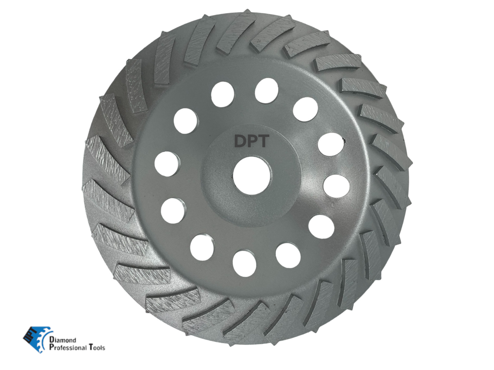 7" x 24 Segs Diamond Concrete Spiral Turbo Grinding Cup Wheels5/8" -11 Arbor