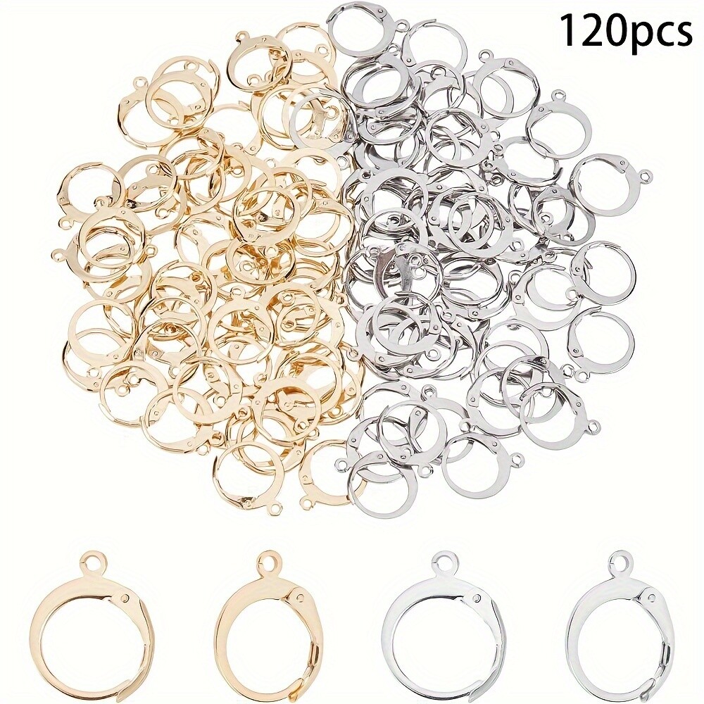 1Box About 120pcs Stainless Steel Leverback Earring Findings 14.5mm Long