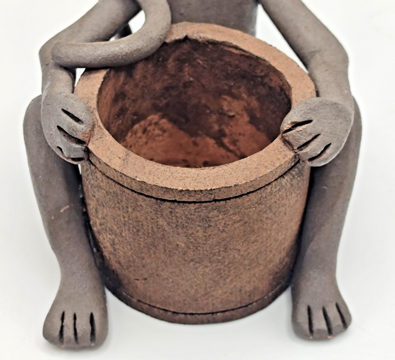 Adorable Handmade Clay Mouse Planter / Toothpick Holder
