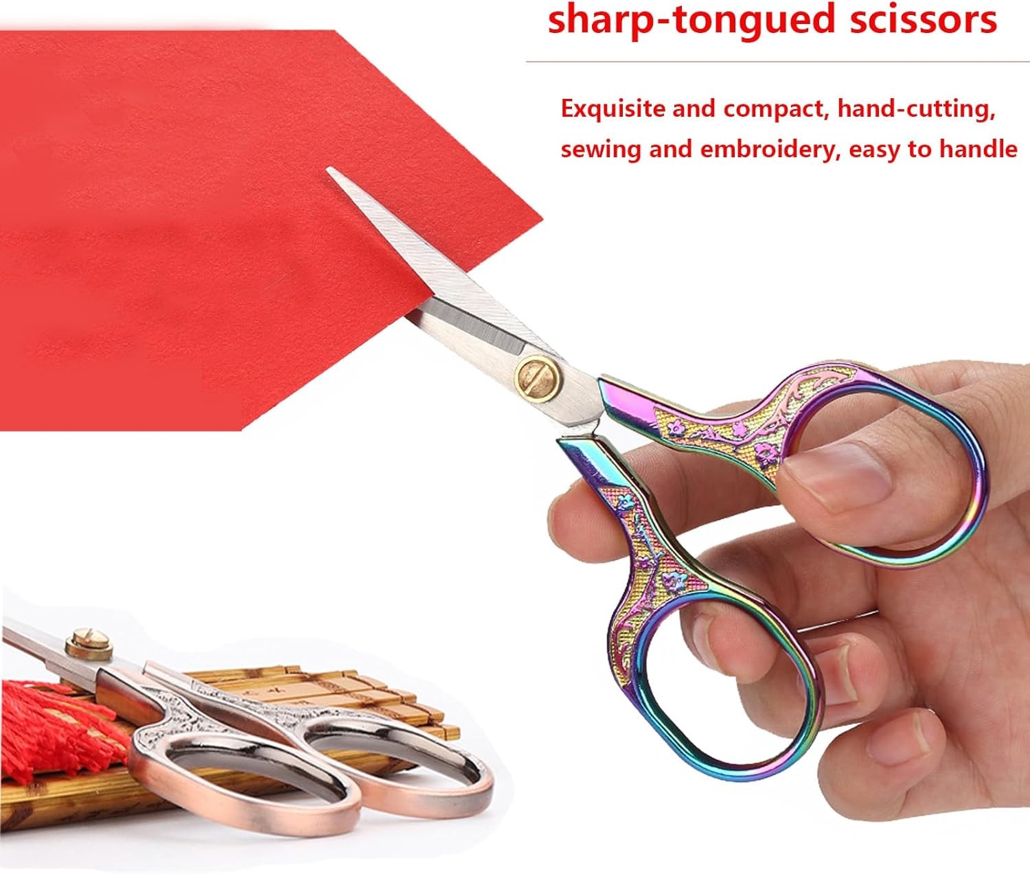 Embroidery Scissors Set 2 Piece Small Sharp Tools for Crochet & Crafts