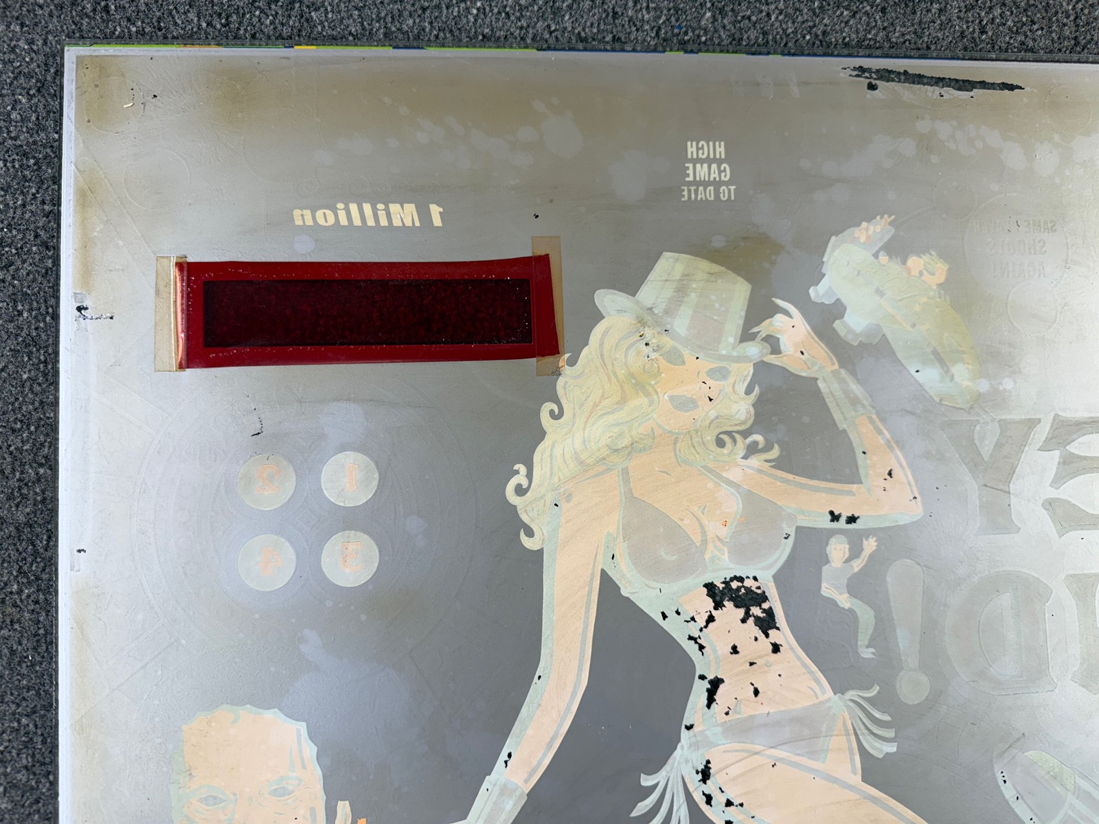 Game Plan Old Coney Island! Pinball Machine Game Backglass ORIGINAL