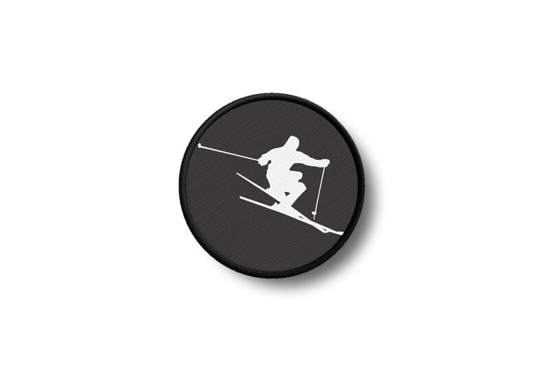 Patch Badge Printed Iron-On Ski Jump