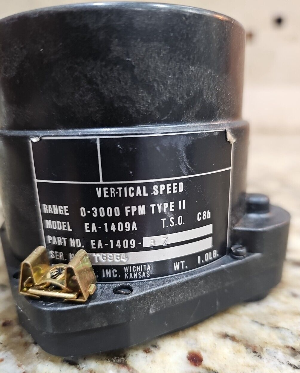 Sigma Tek Vertical Speed Indicator Model EA-1409A P/N EA-1409-3Z