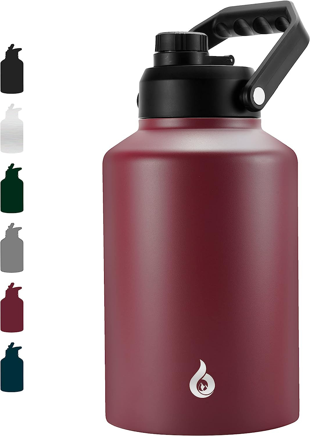 1 Gallon Insulated Water Bottle - 128oz Wide Mouth Stainless Steel Water Jug