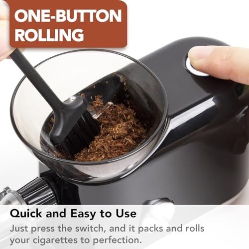 Electric Cigarette Rolling Machine - Automatic Pre-Roll Cone Filler & Grinder, H