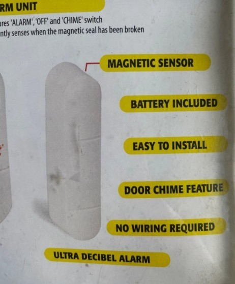 First Alert Instantly Alarm 4 Windows or Doors Peel & Stick security New