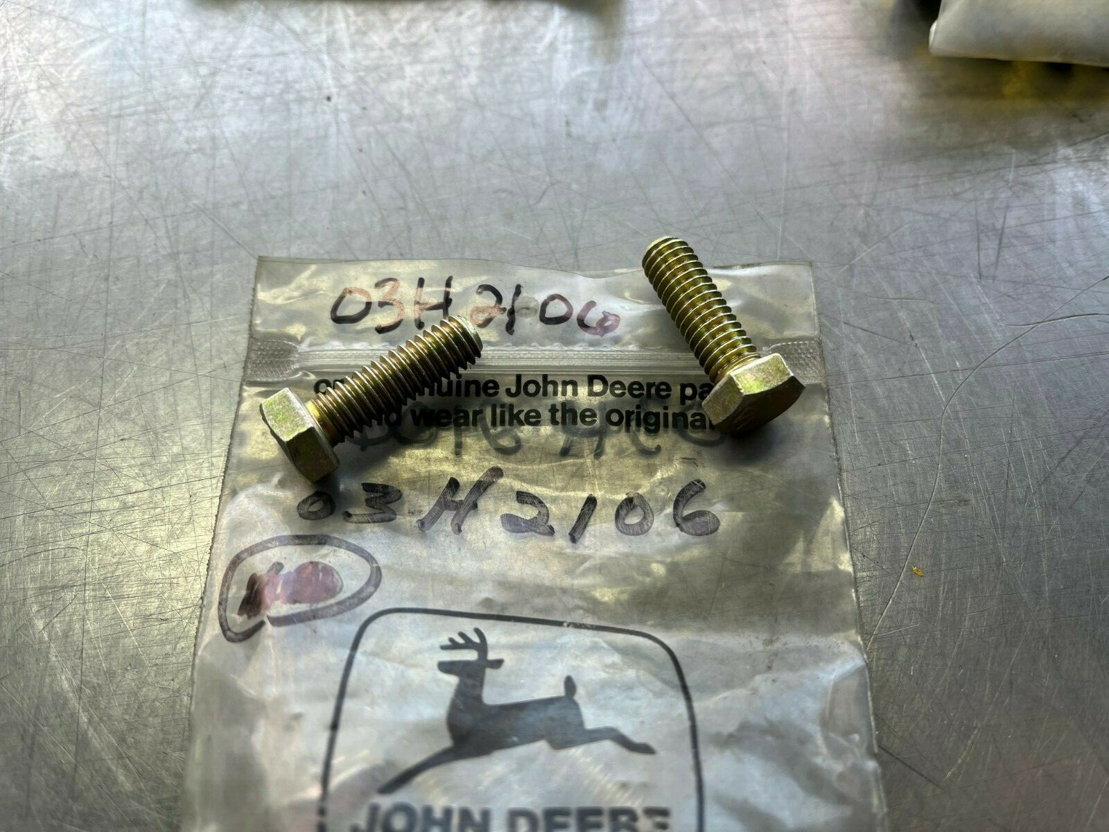 03H2106  OEM John Deere  BOLT    QTY of 2 Bolts