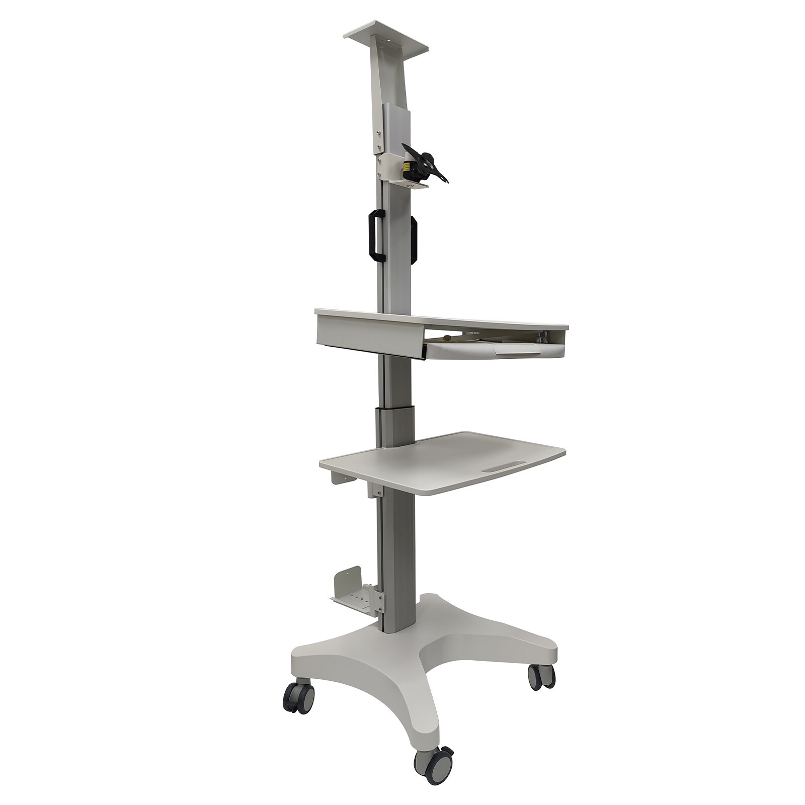 Floor Stand Movable Workbench Computer Cart Mobile Workstation Monitors Support