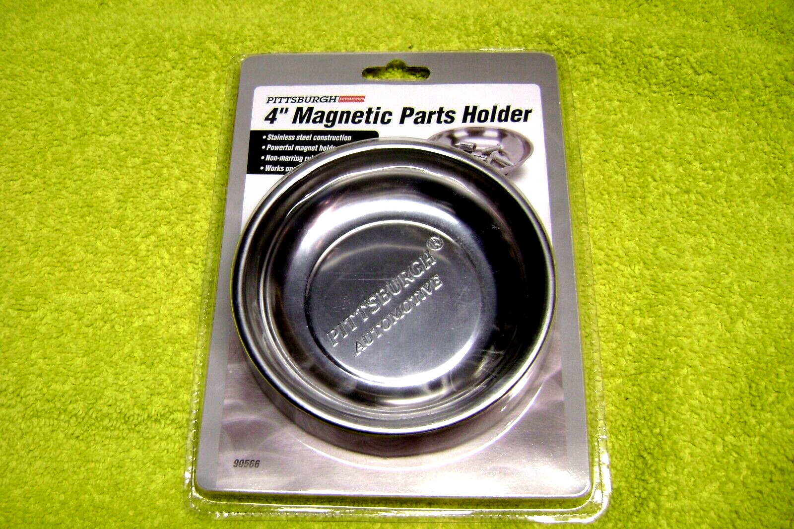 4" Stainless Steel Round Magnetic Parts Holder Home  Auto Tools  Nuts  Bolts NEW