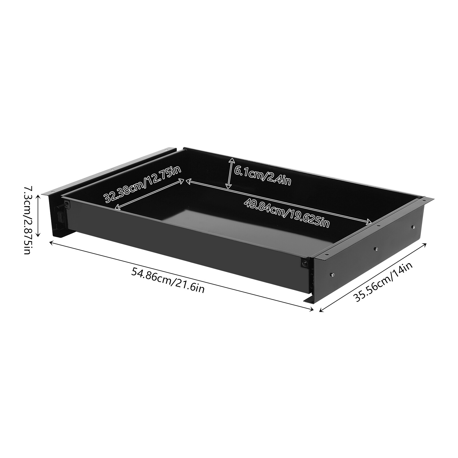 Black Drawer Box Organizer Pull Out Under Cabinet Sliding Shelf Roll Out Tray
