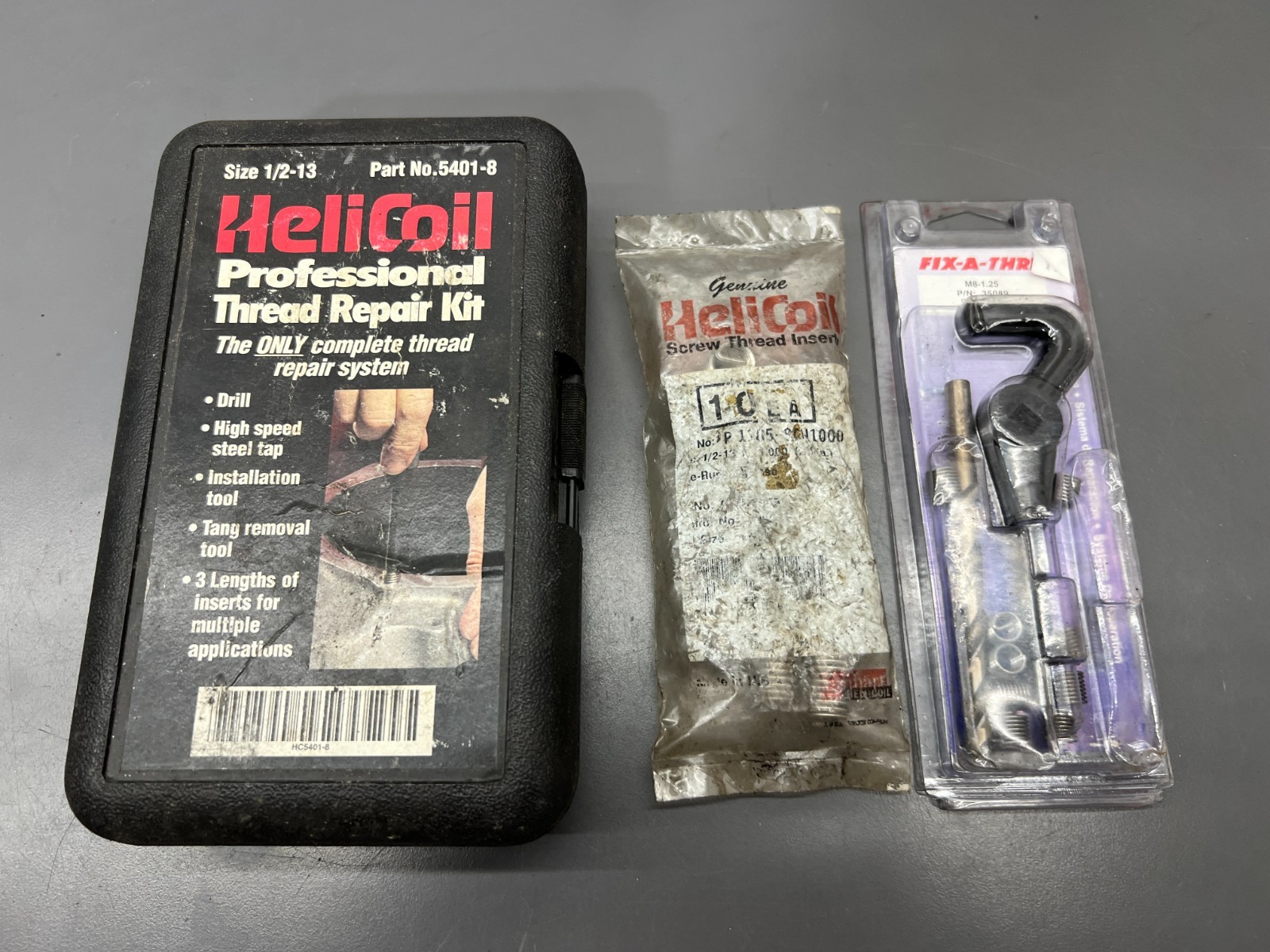 (f) HELICOIL No. 5401-8 PROFESSIONAL THREAD REPAIR KIT PLUS EXTRAS