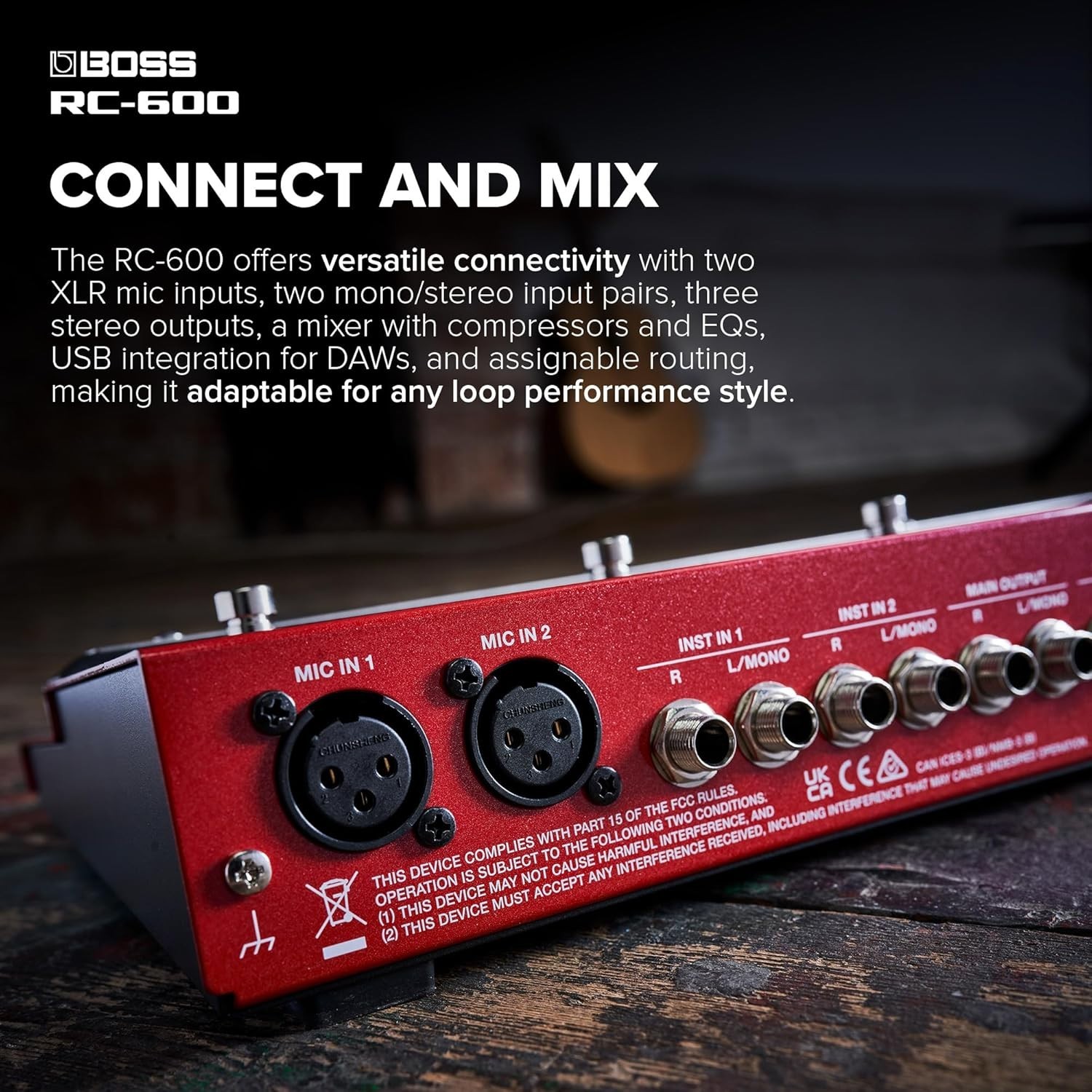 BOSS RC-600 Floor-Based Loop Station | Massive Onboard Effects Options