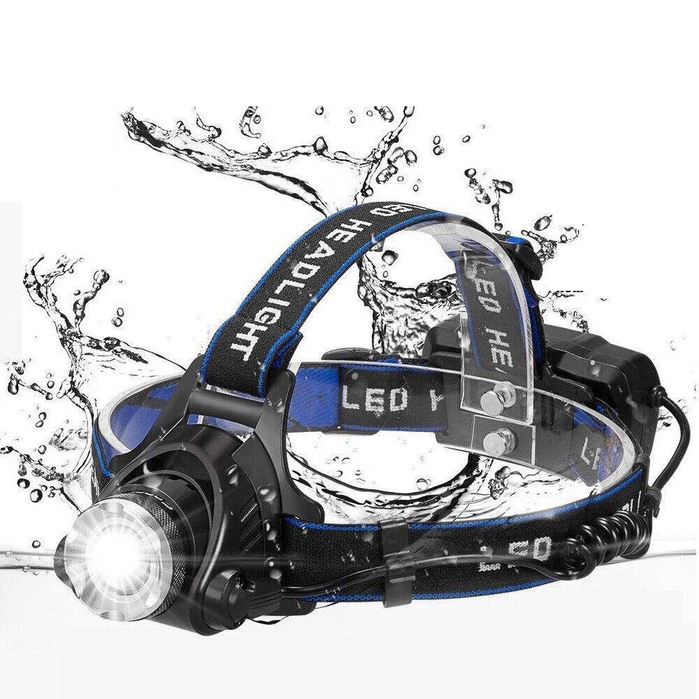 990000LM LED Headlamp Rechargeable Headlight Zoomable Head Torch Lamp Flashlight
