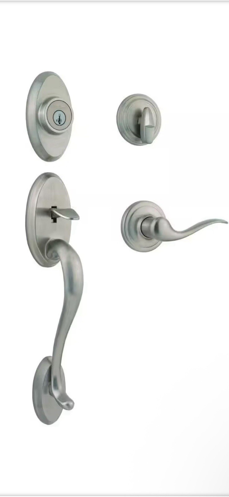 Double Front Door Lock Set,  Double Door Handle with Dummy, Double heavy