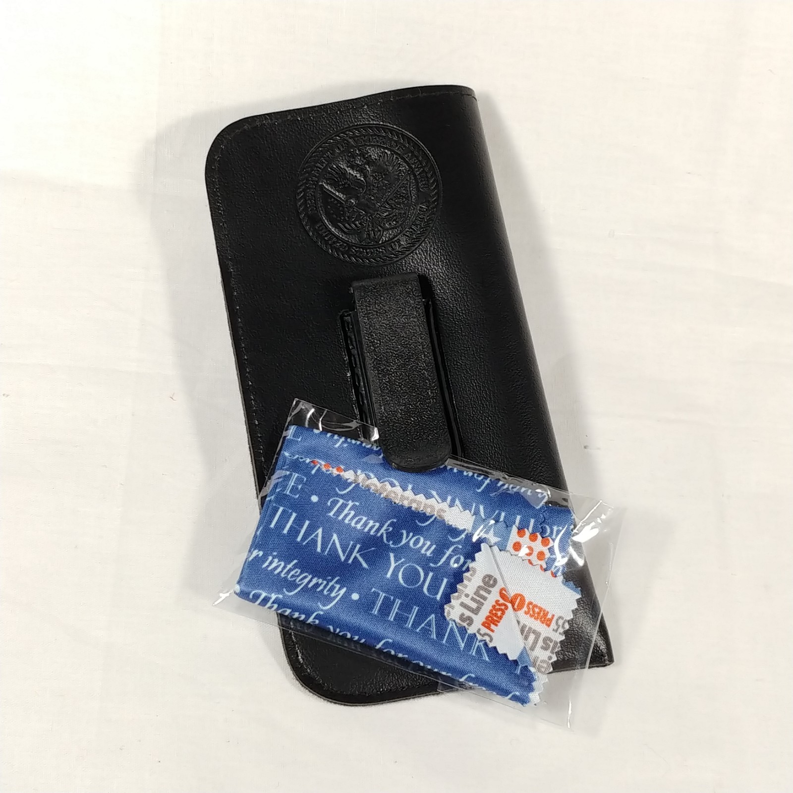 Department of Veterans Affairs Eye Glasses Soft Case Holder Black With Lens Wipe