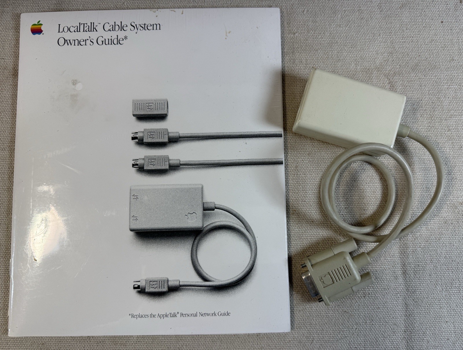 Apple 590-0254-B Beige IIc LocalTalk Network Adapter  DB-9 Type Connector Guide