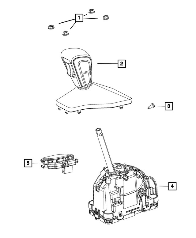 Genuine Mopar Gearshift Boot And Knob 68483906AC