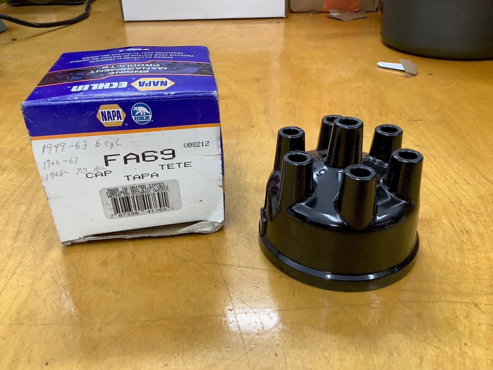 NAPA Echlin FA69 Distributor Cap 6 Cylinder- PREMIUM QUALITY, NEW CAP