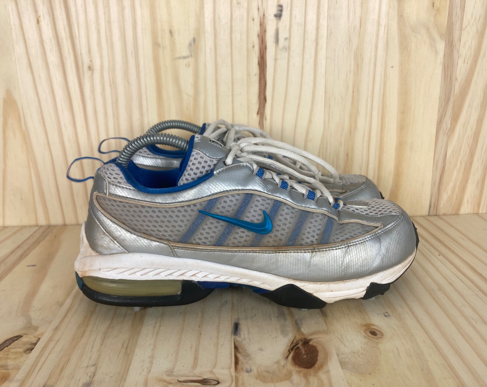 RARE Nike Air Men's 2005 Tiger Woods Gray Blue Golf Shoes Cleats Size 8
