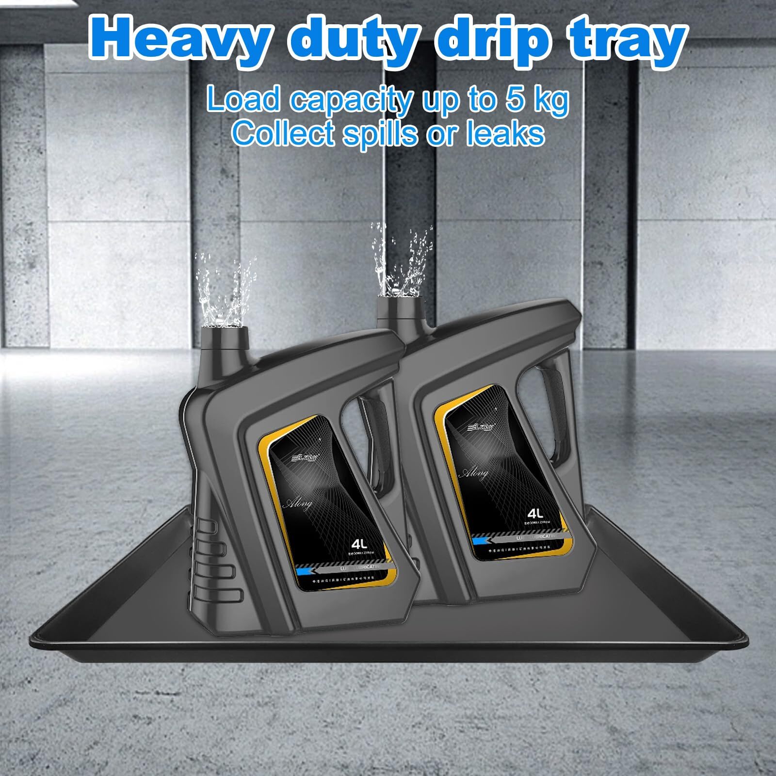 Hlimior 4 Pack 22in Oil Change Drain Pan Plastic Drip Tray for Car Machinery