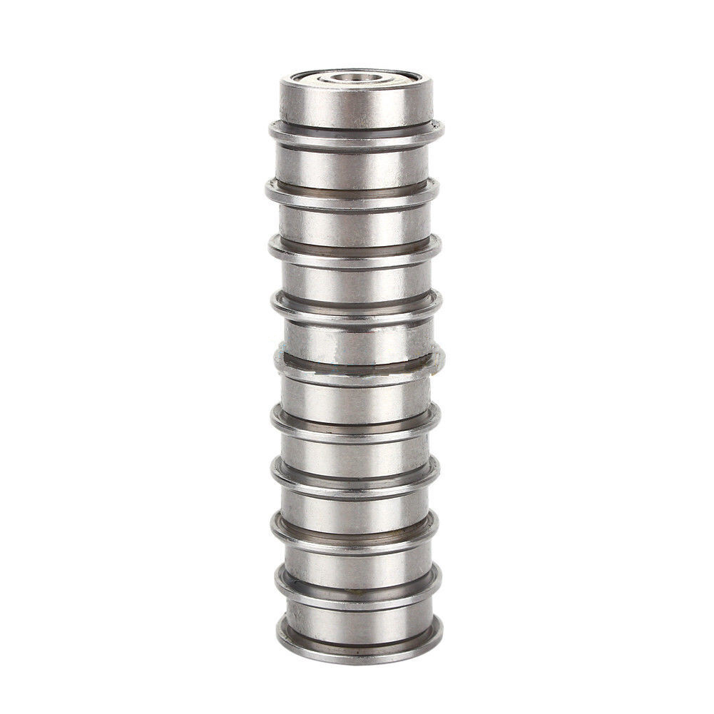 5PCS F624ZZ (4x13x5mm) Miniature Metal Shielded (Flanged) PRECISION Ball Bearing
