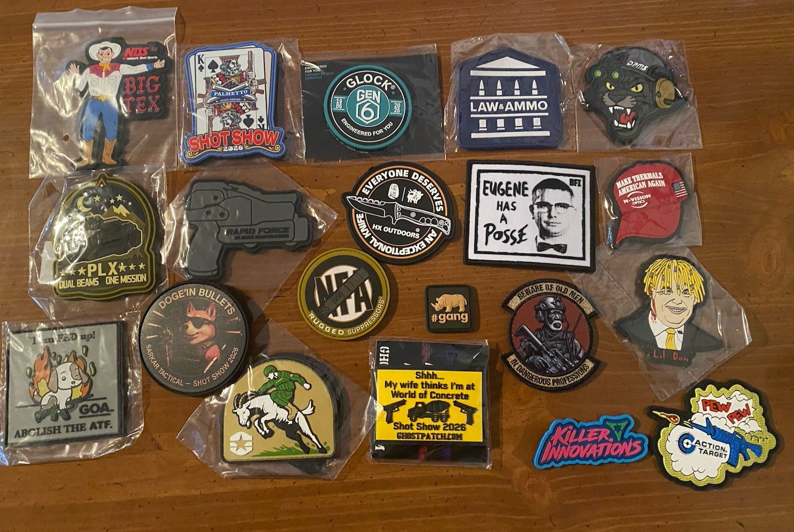 2026 SHOT Show Las Vegas Patch Lot 20 Patches
