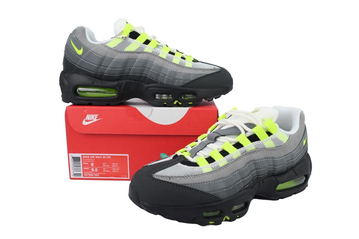 Nike Air Max 95 OG 'Neon' Men's Green/Gray Sneakers Sport shoes