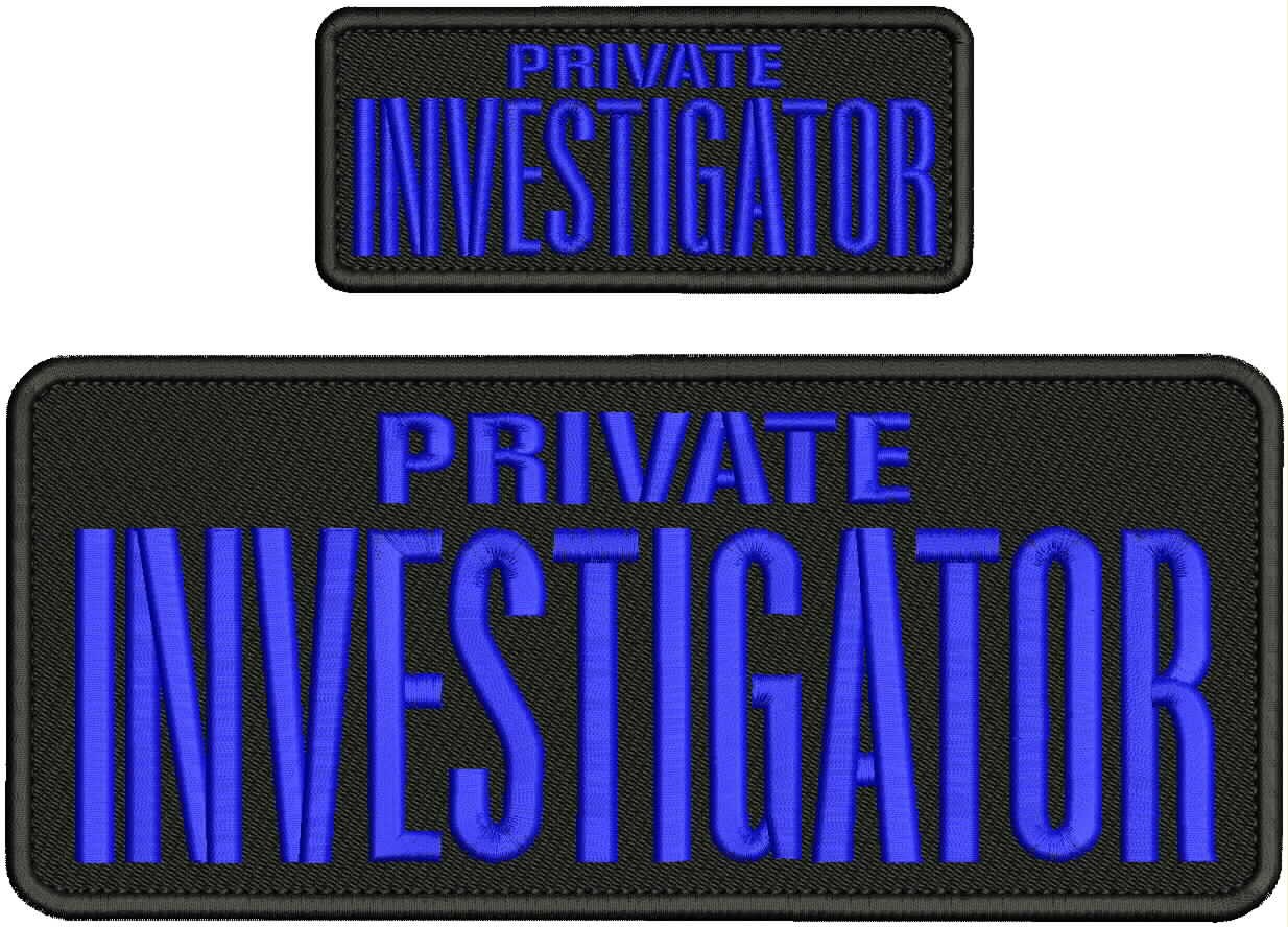Collectible Embroidery Patch Private  I 4x10 & 2x5 With Hook Dr Blue On Black