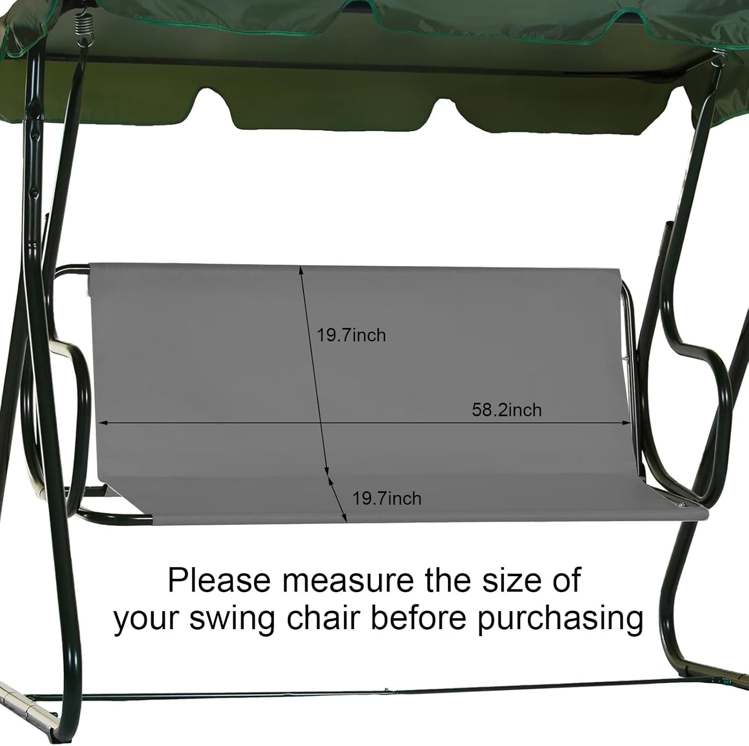 Porch Patio Swing Seat Cover Replacement,600D Thickened Oxford Waterproof Swing