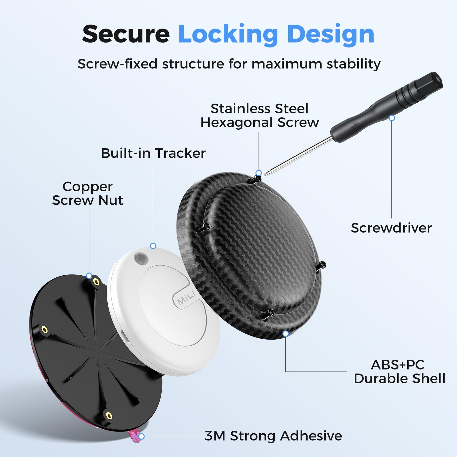 3M Adhesive Bluetooth Tracker for iOS & Android - Works with Apple Find My & ...