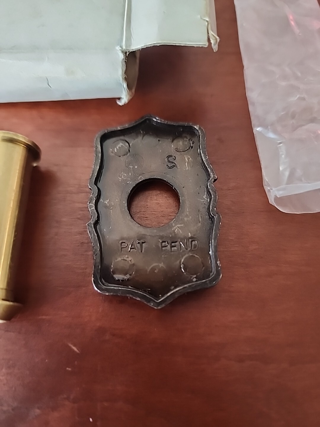 Vintage Door Viewer And Plate Brass