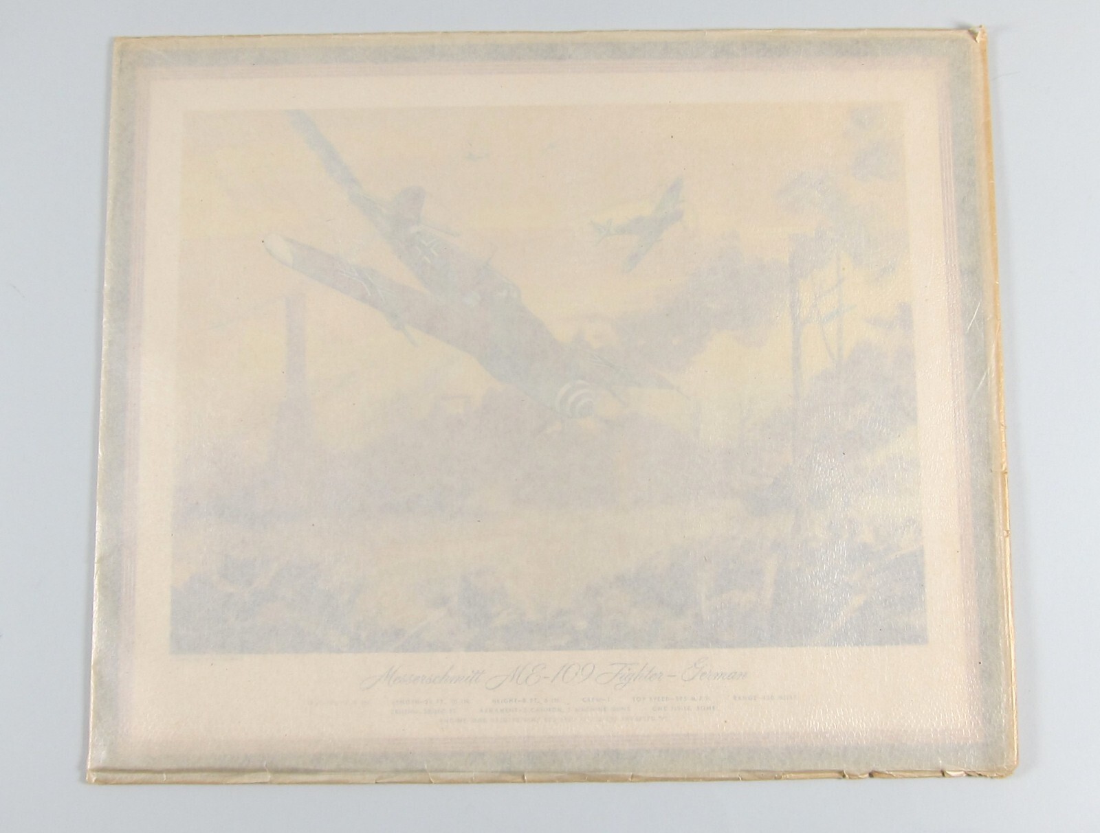 NOS Set of 12 Charles Hubbell Aviation Prints 1948 Calendar WWII Enemy Fighters