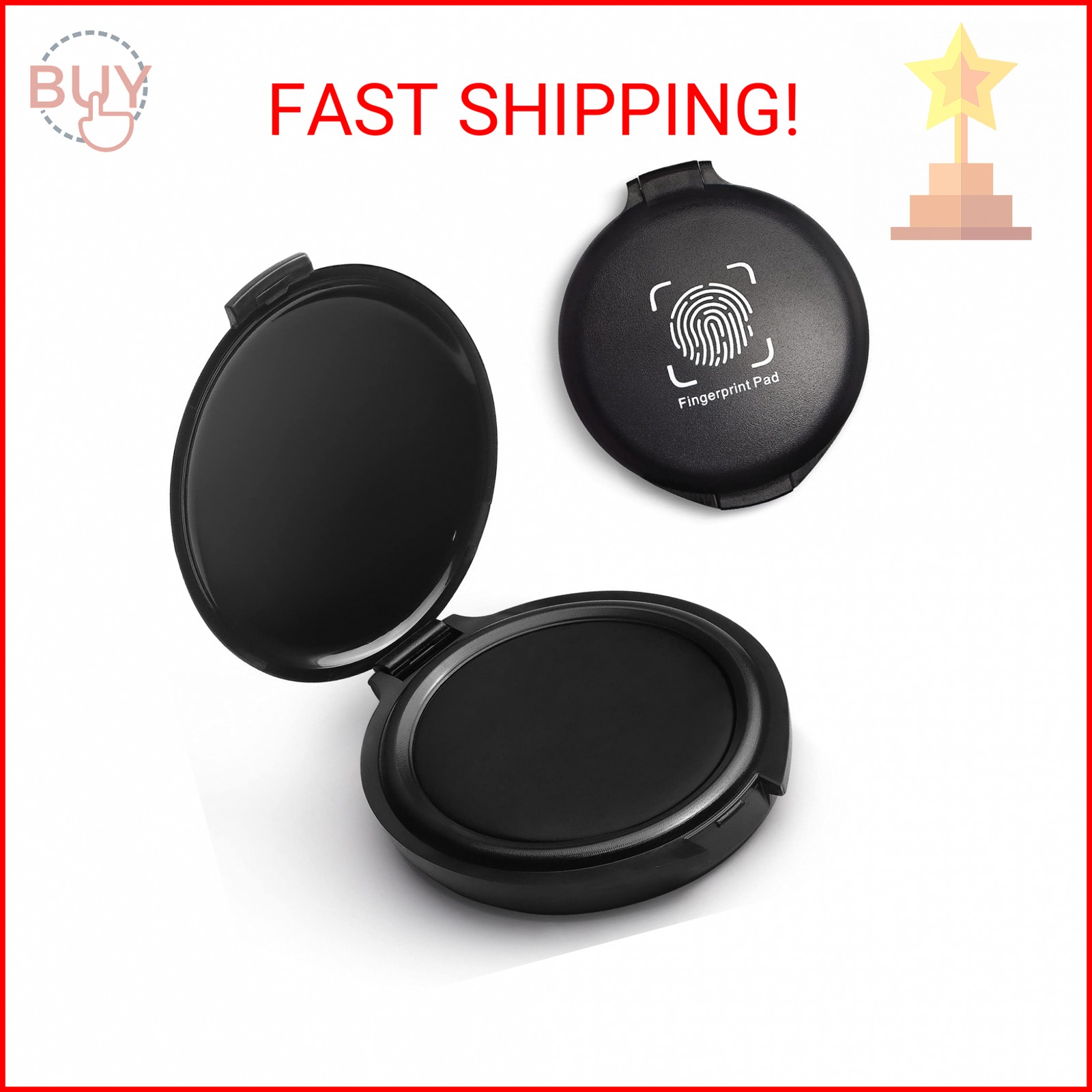1 Pack Thumbprint Fingerprint Ink Pad Stamp Pad for Notary Supplies Identificati
