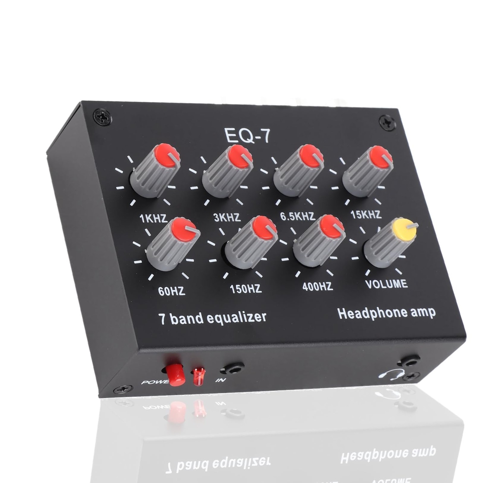 7 Band Sound Equalizer with 3.5mm Interface, Dual Channel Digital Equalizer, ...