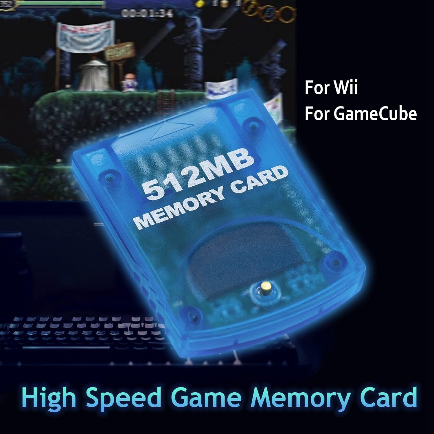 Gamecube Memory Cards,Memory Card Compatible with Gamecube and Wii Console - ...