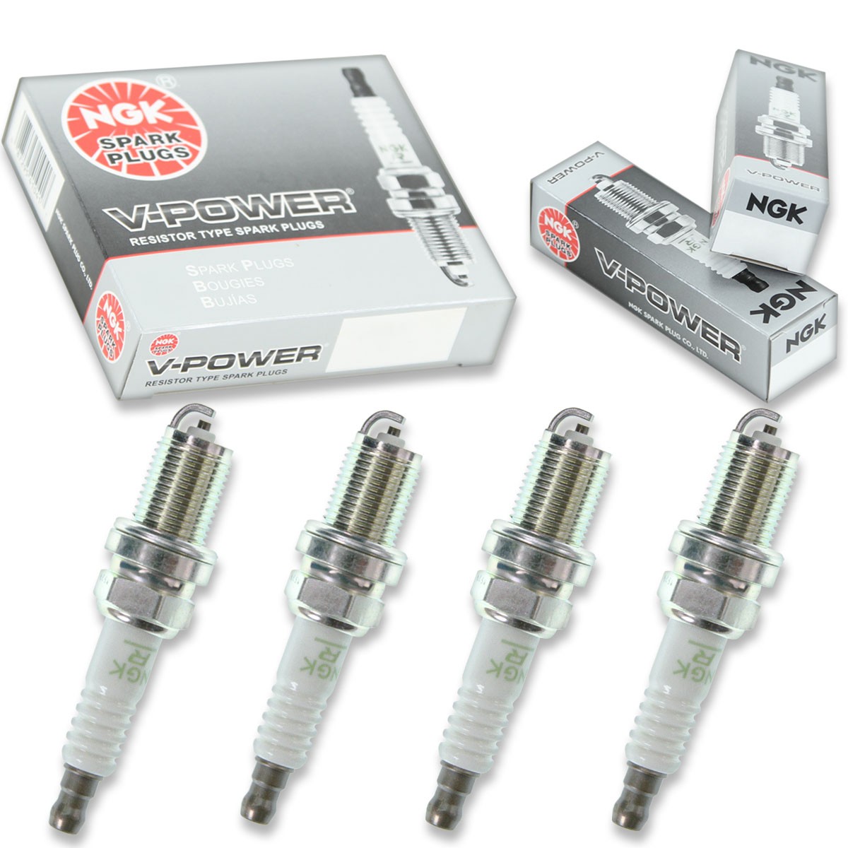 4pcs 10-11 Polaris Sportsman 550 EFI Touring w/ EPS NGK V-Power Spark Plugs bw