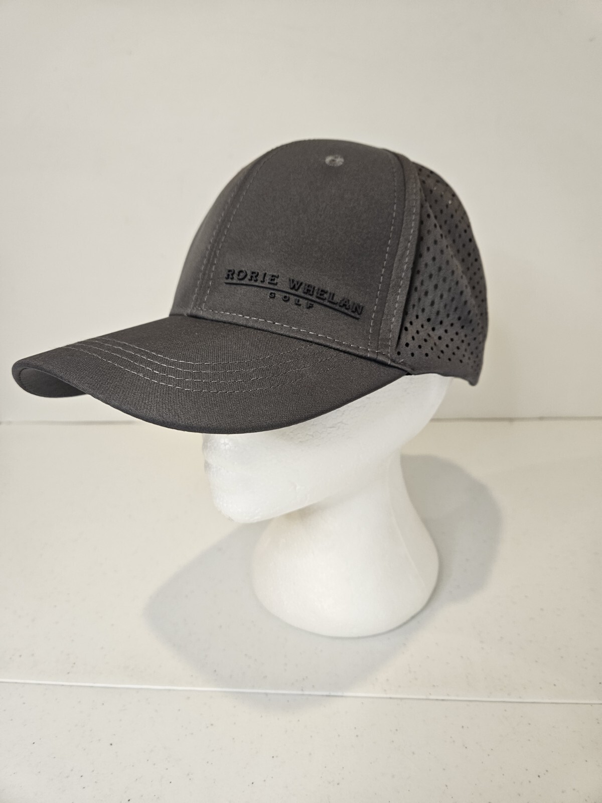 New RORIE WHELAN Golf Logo Grey Performance Breathable Snapback Men's Cap Hat