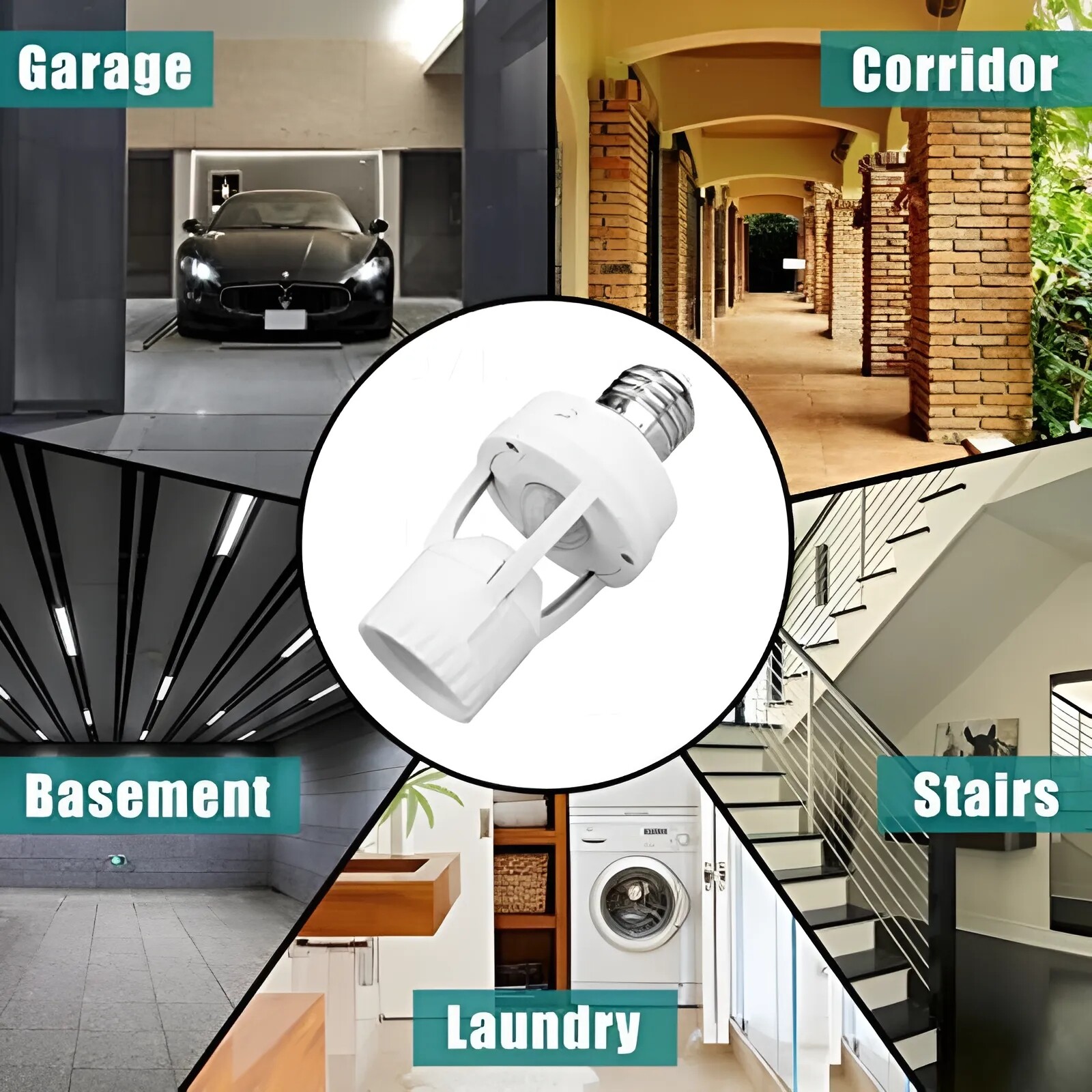 Infrared PIR Motion Sensor E27 LED Light Lamp Bulb Holder Socket Switch 110/220V