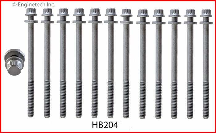 Enginetech HB204 Engine Head Bolt Set for Subaru 2012-2014 Models