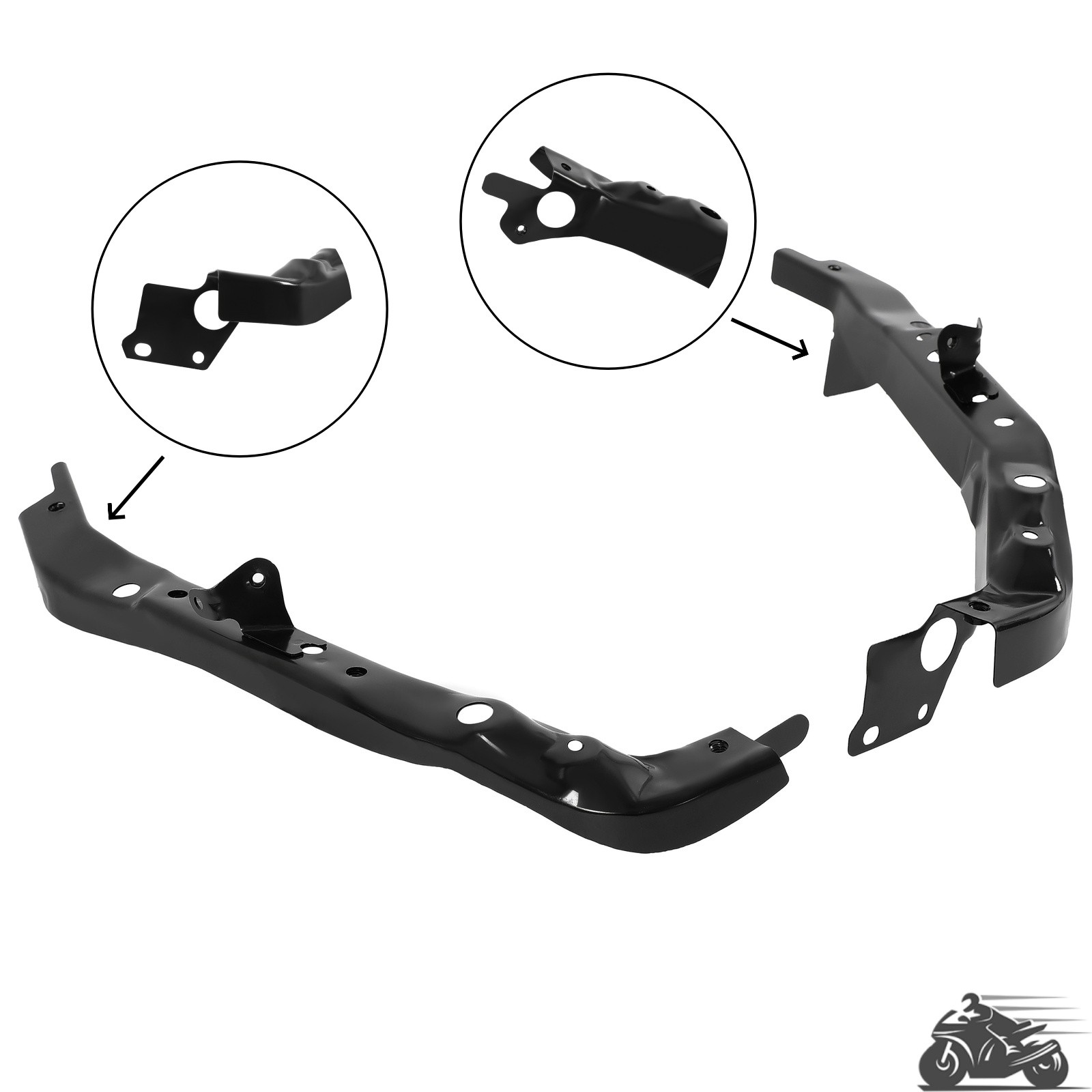 Pair Radiator Support Bracket Assembly For Nissan Altima 2013-18 Maxima 2016-23