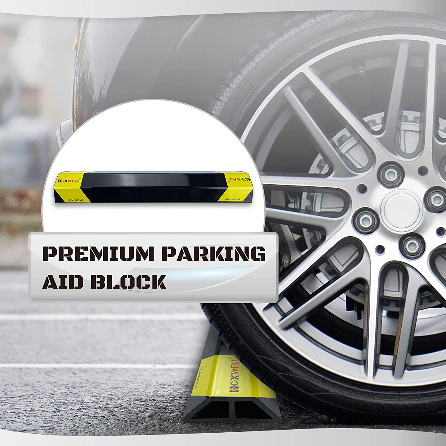 Garage Parking Stopper 18in Parking Aid Wall Protector Car Stop 2 Pack