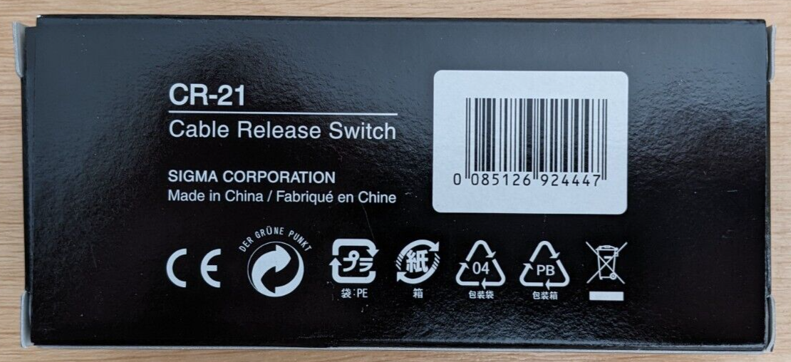 SIGMA CABLE RELEASE CR-21 for SIGMA SD14/SD15/SD1 / Japan