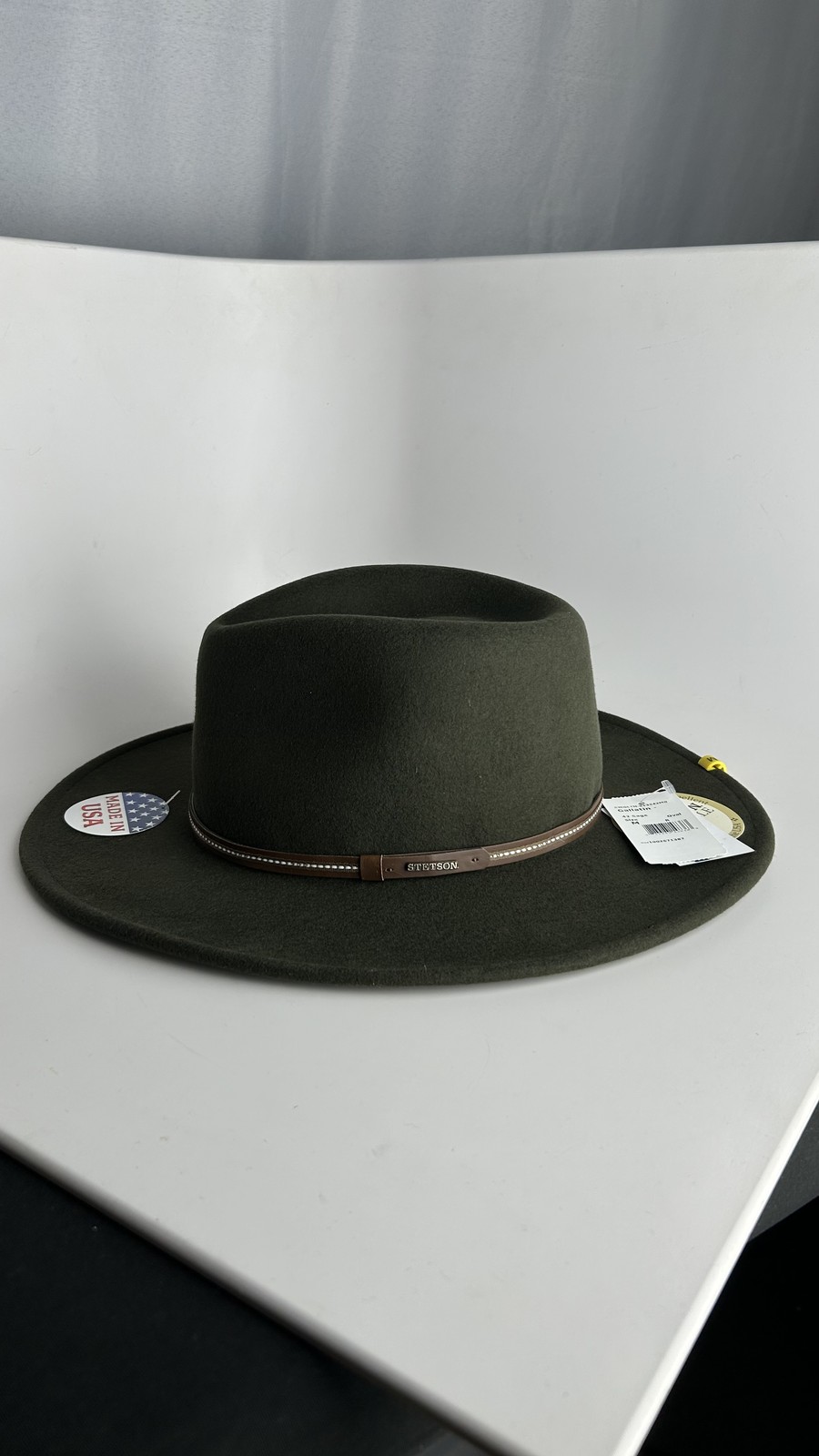 Stetson Mens Gallatin Crushable Wool Hat - Sage - M