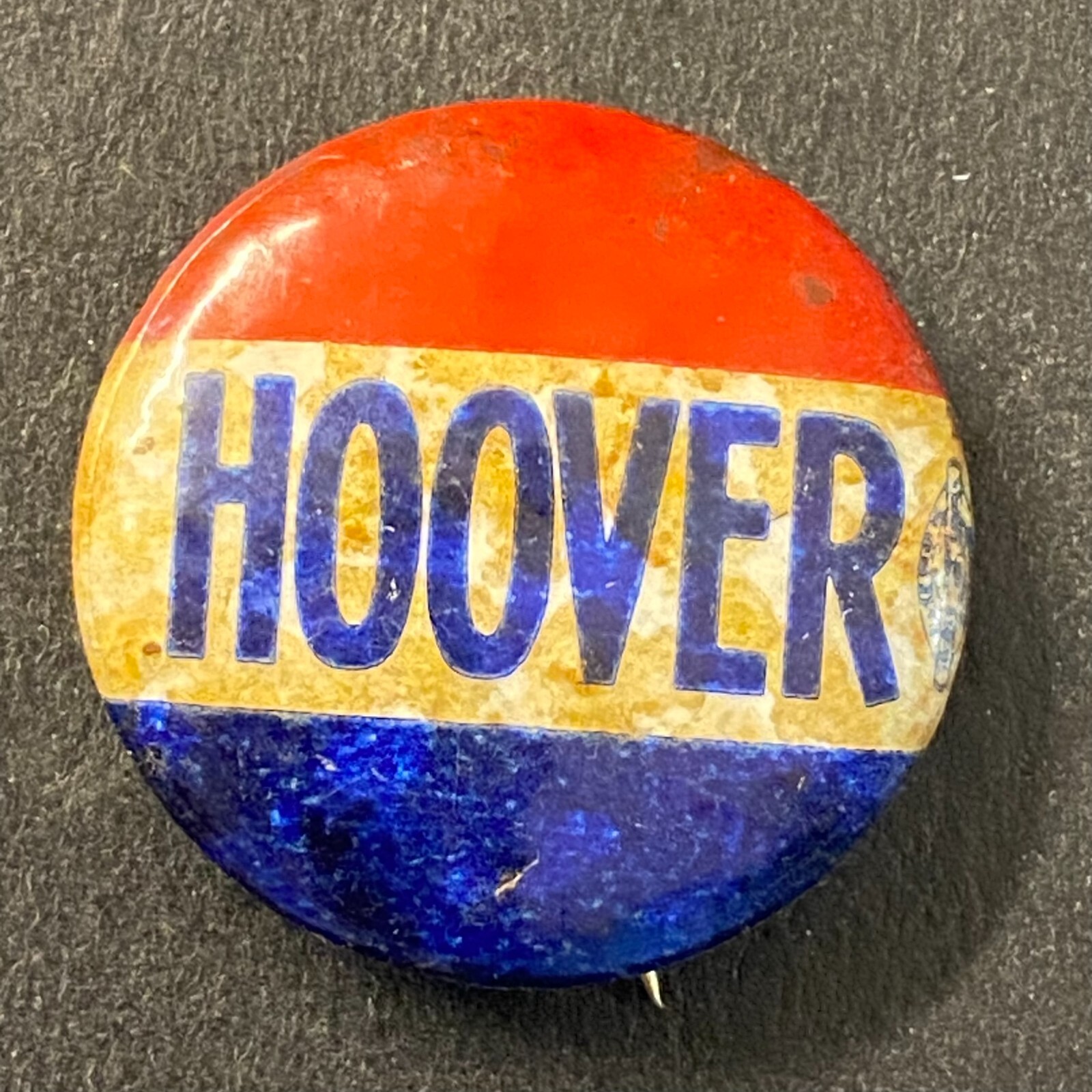 "Hoover" Political Celluloid Steel Pinback 3/4"