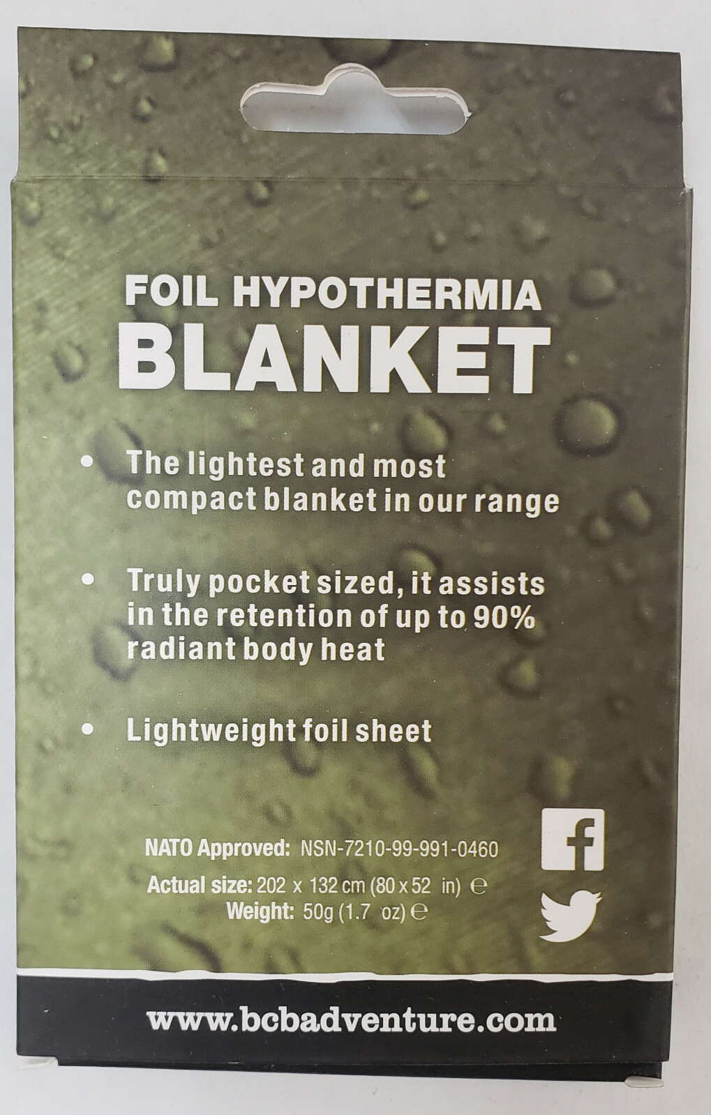 BCB Emergency Foil Hypothermia Space Blanket Silver CL041, LIghtweight, 2 Pack