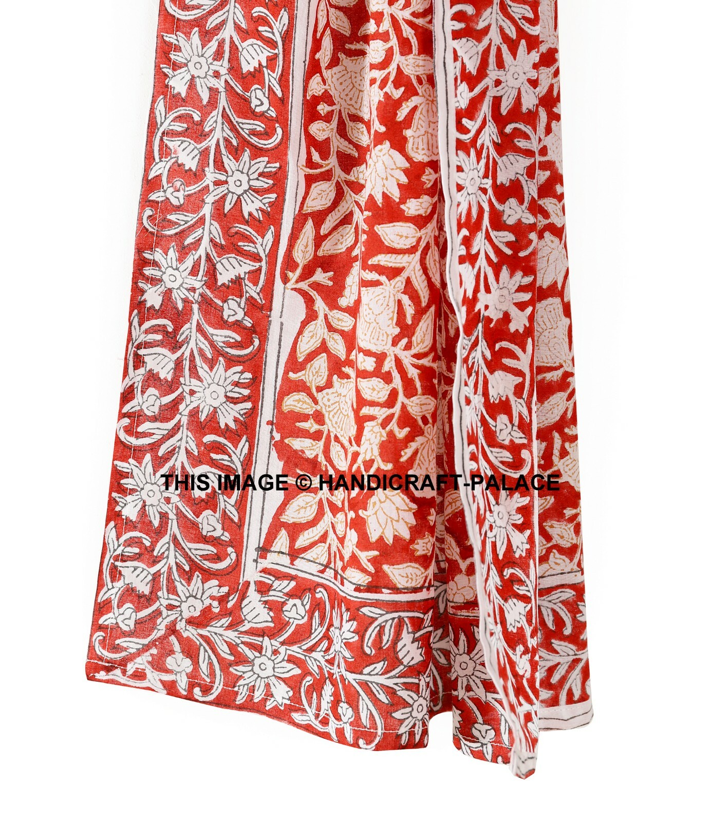 Hand Block Print Women Long Dupatta Sarong Stole Scarf Cotton Indian Fabric New