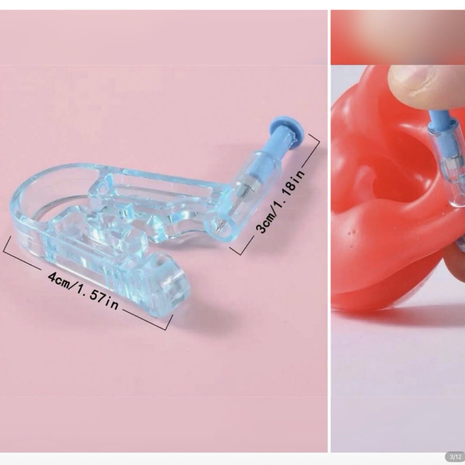 1pc Disposable Ear Piercing Gun Kit with Disinfection Safety Feature