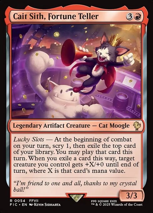 Cait Sith, Fortune Teller 54 R Normal FIC MTG NM