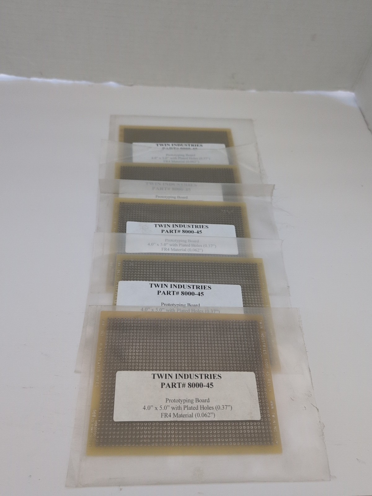 Prototyping Board 4.0" X 5.0" with Plated Holes Part#8000-45 (Lot of 5)
